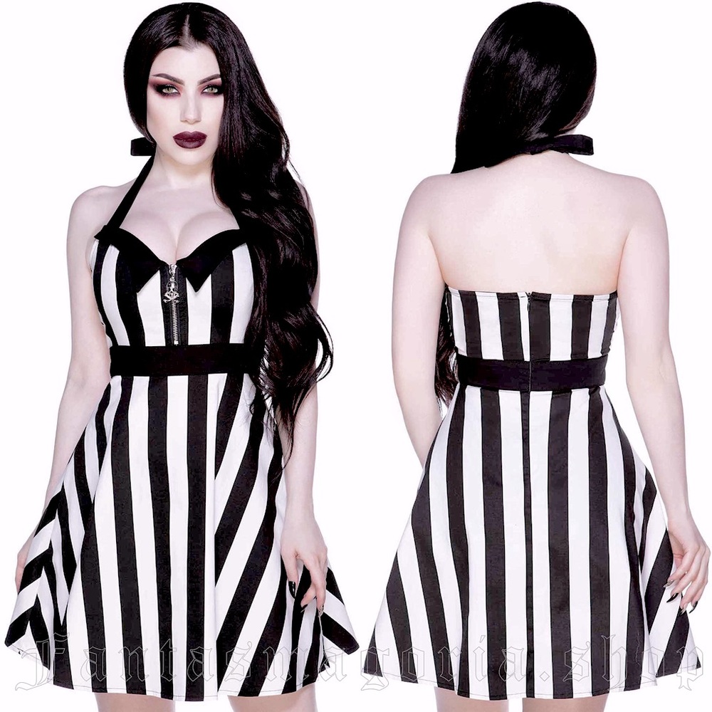 KILLSTAR NWOT It’s Showtime Dress sold out limited ed beetlejuice halter med